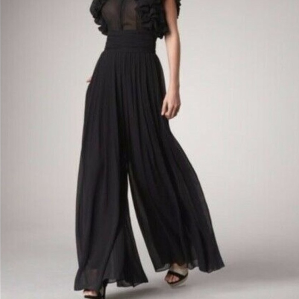 SOLD SOLD. RACHEL ZOE Wide leg chiffon Silk palazzo  8 - Picture 2 of 16